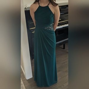 David's Bridal Teal Spaghetti Strap Dress